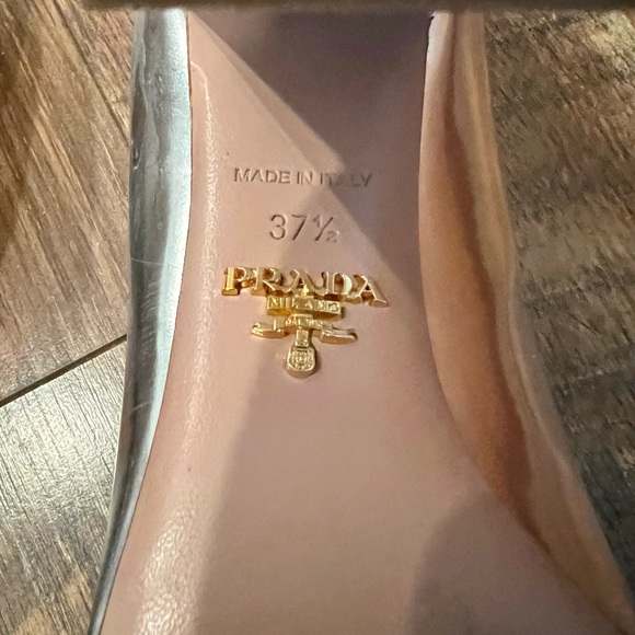 PRADA Leather Silver Block Heel Pumps - Picture 14 of 15